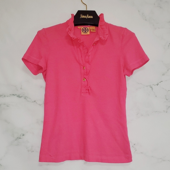 Tory Burch Tops - Tory Burch Ruffle Polo Shirt